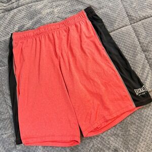 Everlast Sport Mens XL Athletic Shorts Red Black Heathered Training Gym Pockets